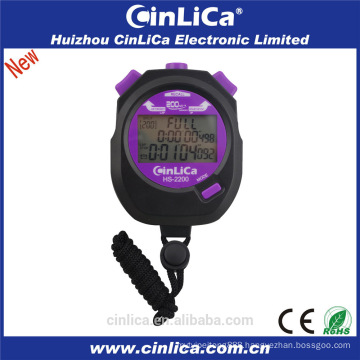 HS-2200 digital stop watch, 200 laps memory stopwatch